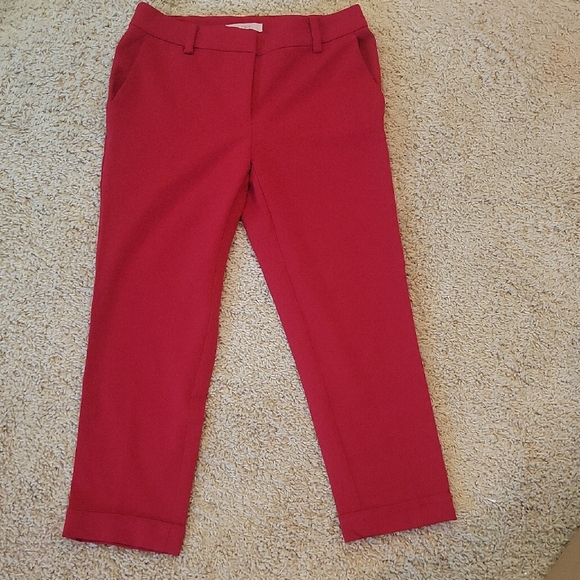 LOFT Pants - LOFT Red Capri Dress Pants